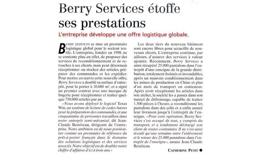 Berry Services étoffe ses prestations